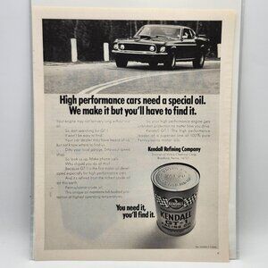 1970s Vintage Kendall Motor Oil GE Appliances LIFE Magazine Print Ad Page